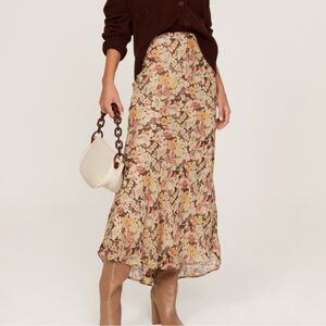 Polo Ralph Lauren “Aja” Floral Midi Skirt - Multicolor